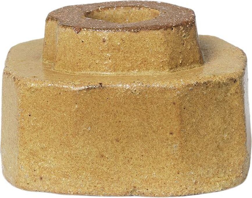 Portavelas de terracota Kurinu, para vela clásica