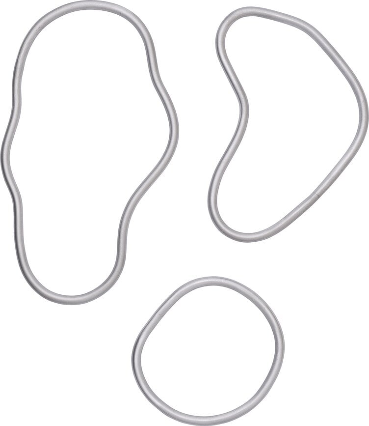 Posavasos de aluminio Pond, set de 3 piezas