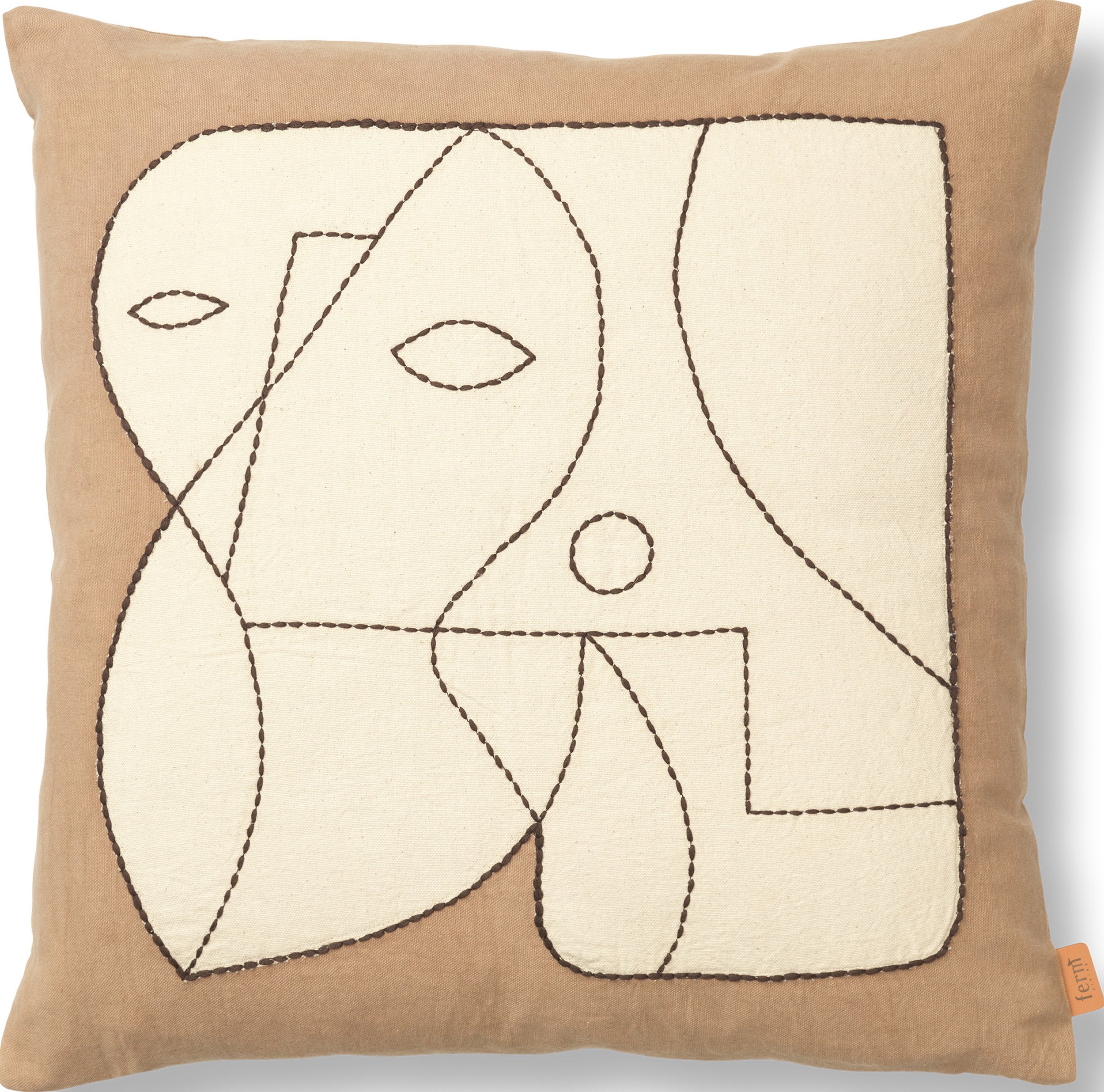 Poszewka na poduszkę Figure 50 x 50 cm taupe