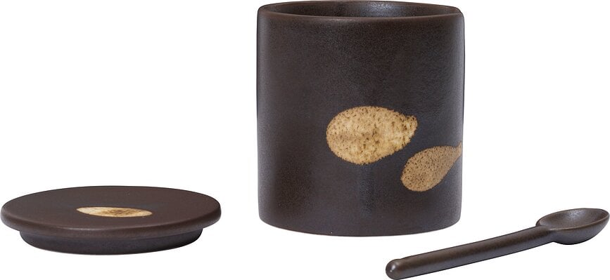 Pot avec cuillère Koyo, marron foncé