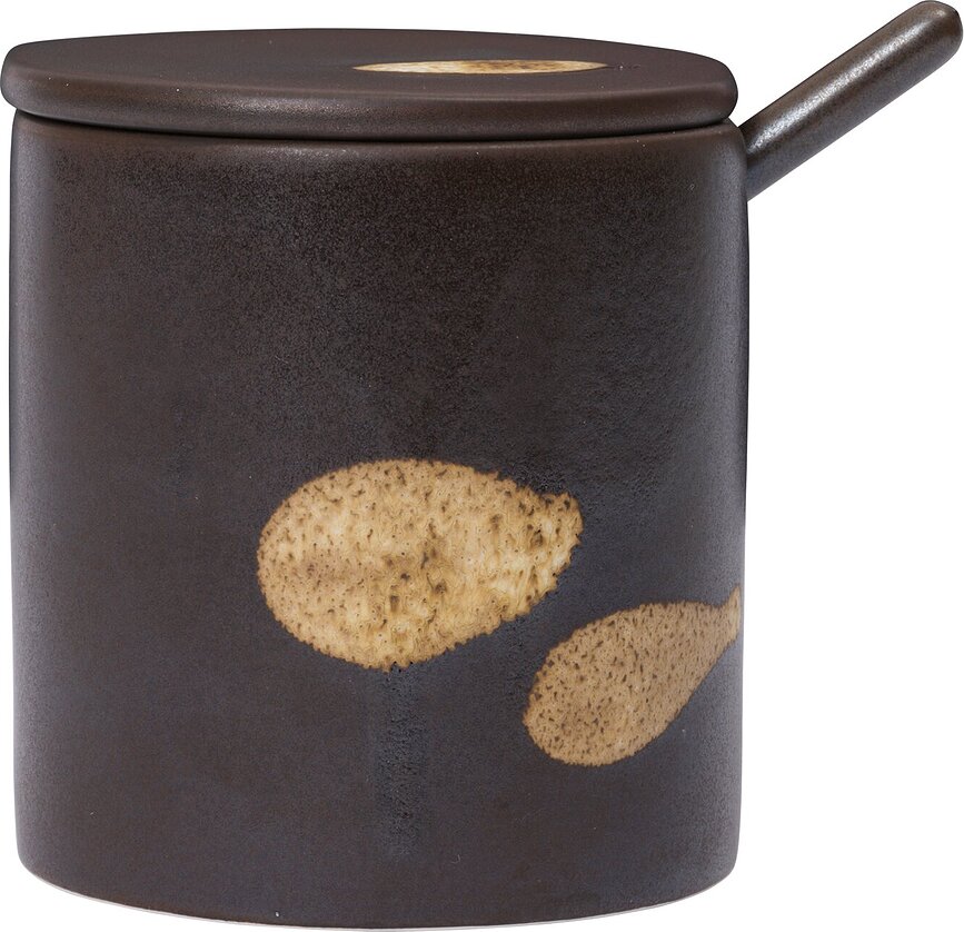 Pot avec cuillère Koyo, marron foncé