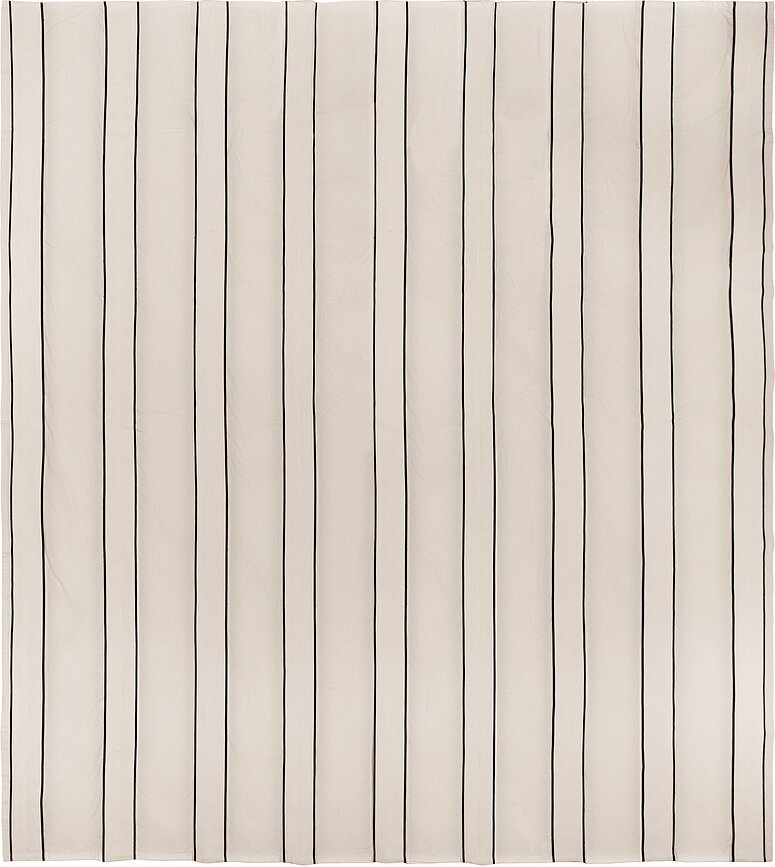 Pregrinjalo Twill s črtami, 230 x 260 cm, umazano belo