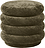 Puf Round Velvet tmavě zelený