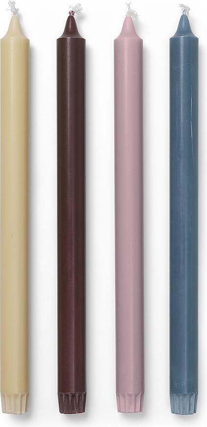 Pure Bougies, colorées, Lot de 4