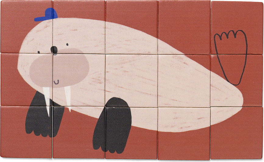 Puzzle Recto-verso, cheval et morse