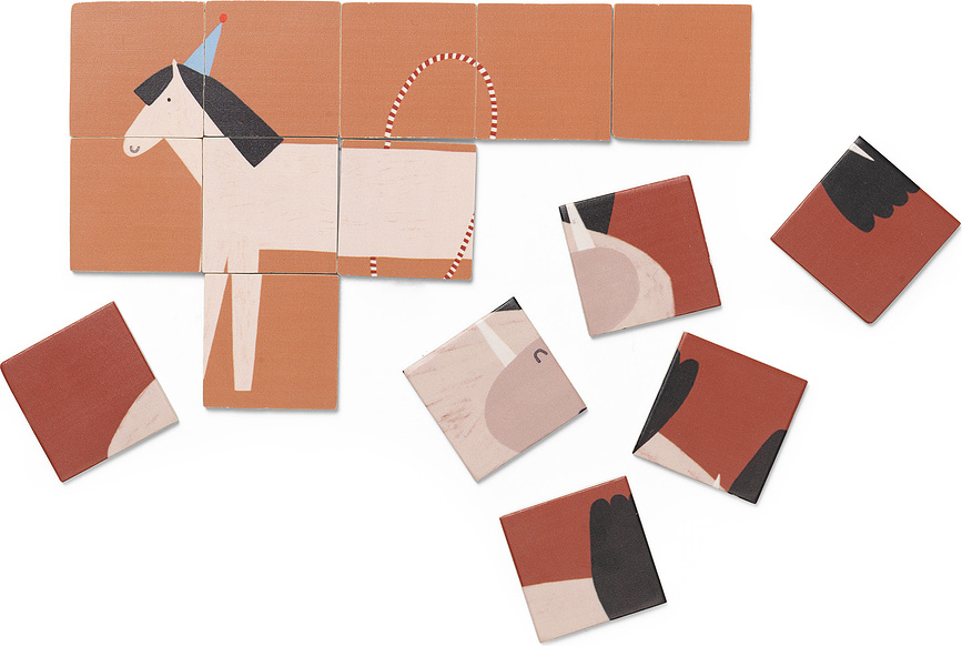 Puzzle Recto-verso, cheval et morse