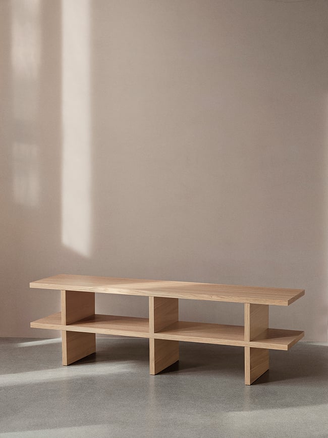 Regał niski Kona 42 x 138 cm ciemny dąb