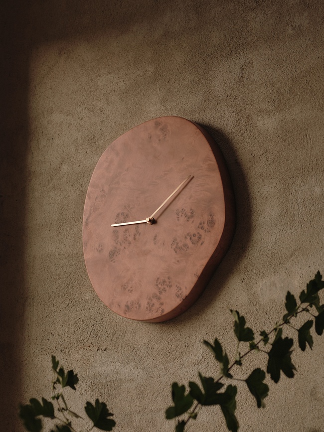 Reloj de Pared de madera Melt, marrón