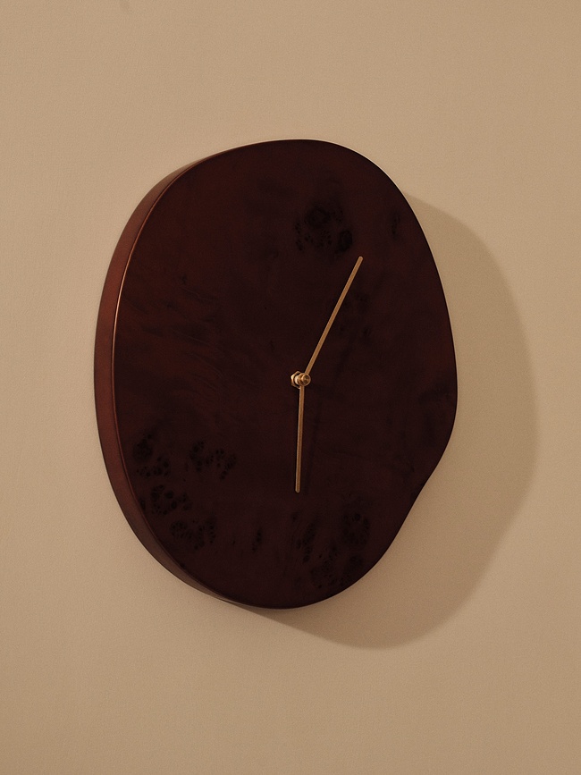 Reloj de Pared de madera Melt, marrón