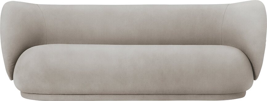 Rico Brushed Dreier-Sofa sandfarbig