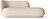 Rico Brushed Liegesofa links cremefarbig