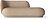 Rico Brushed Liegesofa links sandfarbig