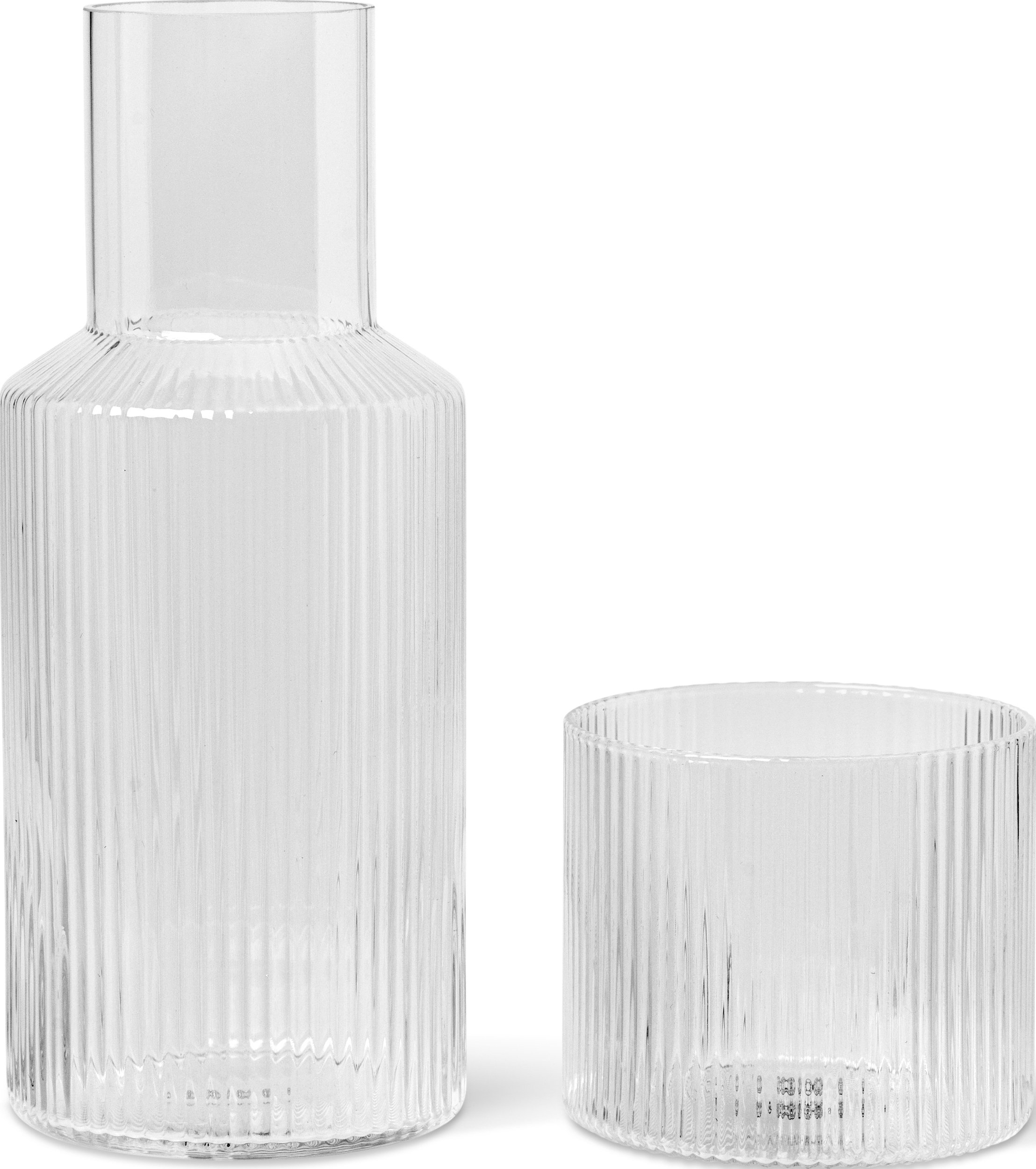 Ferm Living - Ripple Carafe Set - Small - Clear