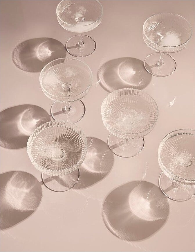 Ripple Čaše za šampanjac prozirne 2 kom.