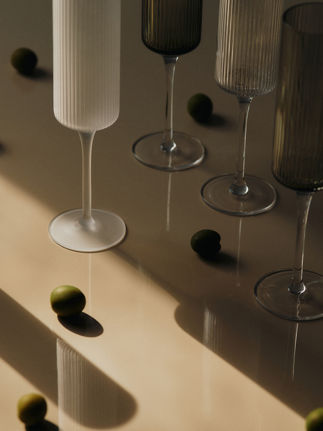 Ripple Flutes Ποτήρια σαμπάνιας, διαφανή, 2 τμχ