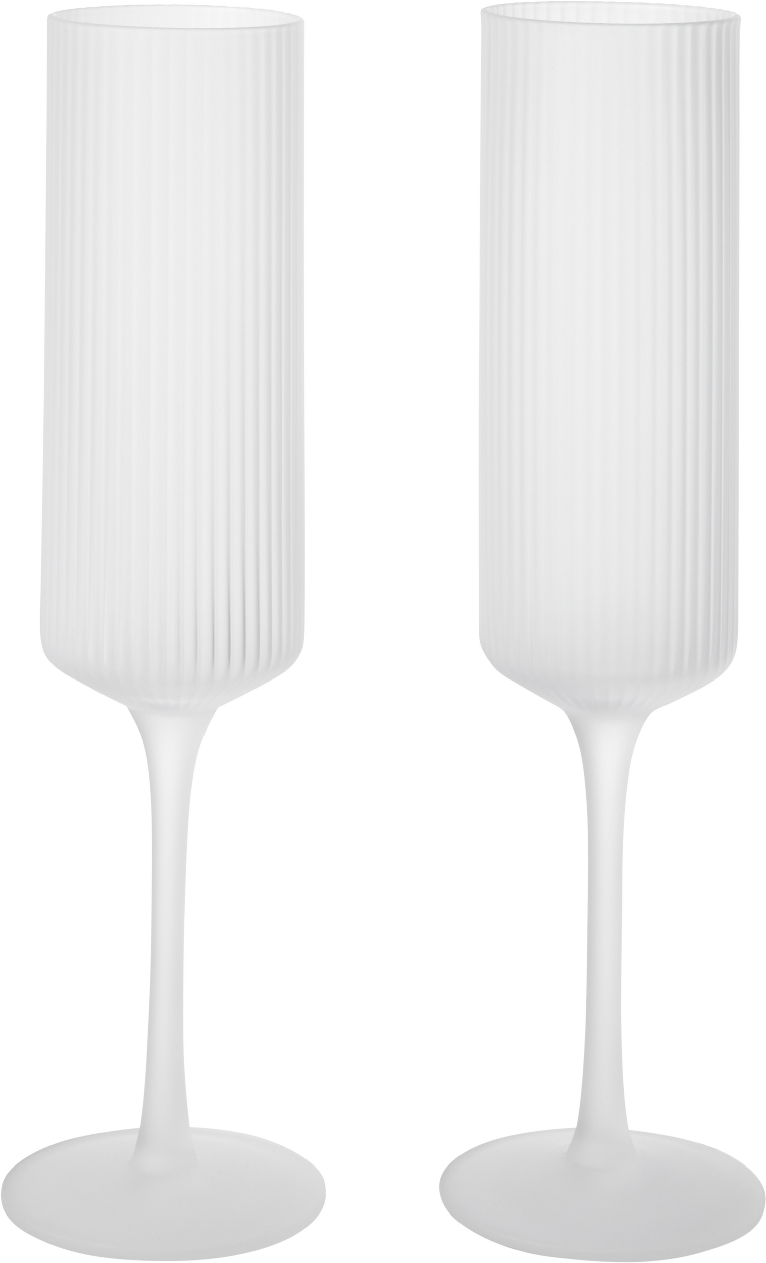 Ripple Flutes Sektgläser, gefrostet, 2 St.