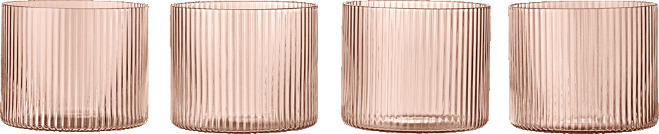 Ripple Gläser 200 ml niedrig rosa 4 St.
