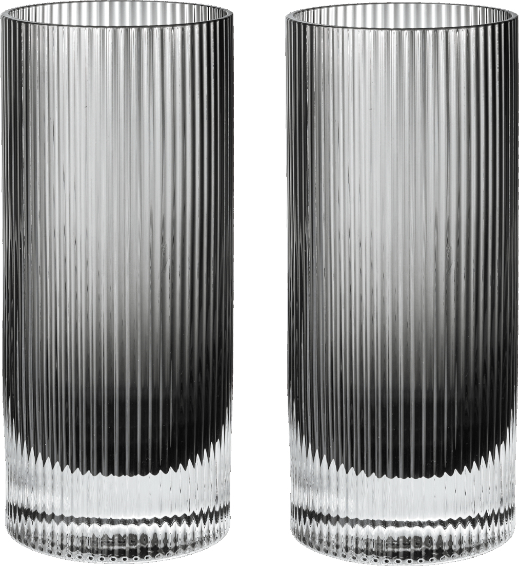 Ripple Gläser hoch 480 ml, rauchgrau, 2 St.