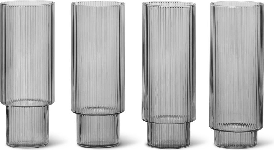 Ripple Gläser hoch verdunkelt 4 St.