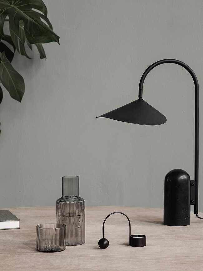 Ripple Καράφα με ποτήρι, διαφανής, 2 τμχ