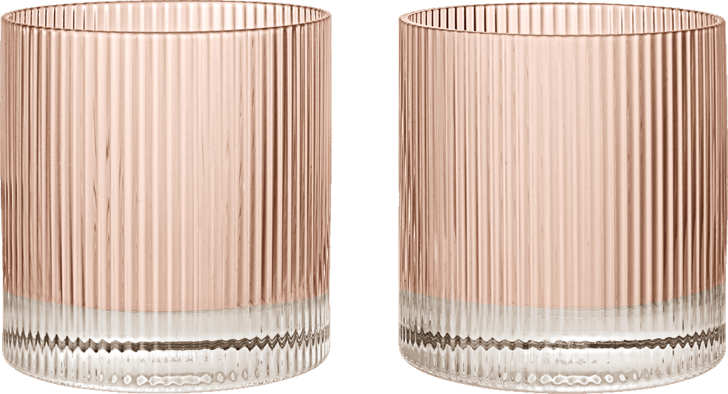 Ripple Thermogläser 250 ml, rosa, 2 St.