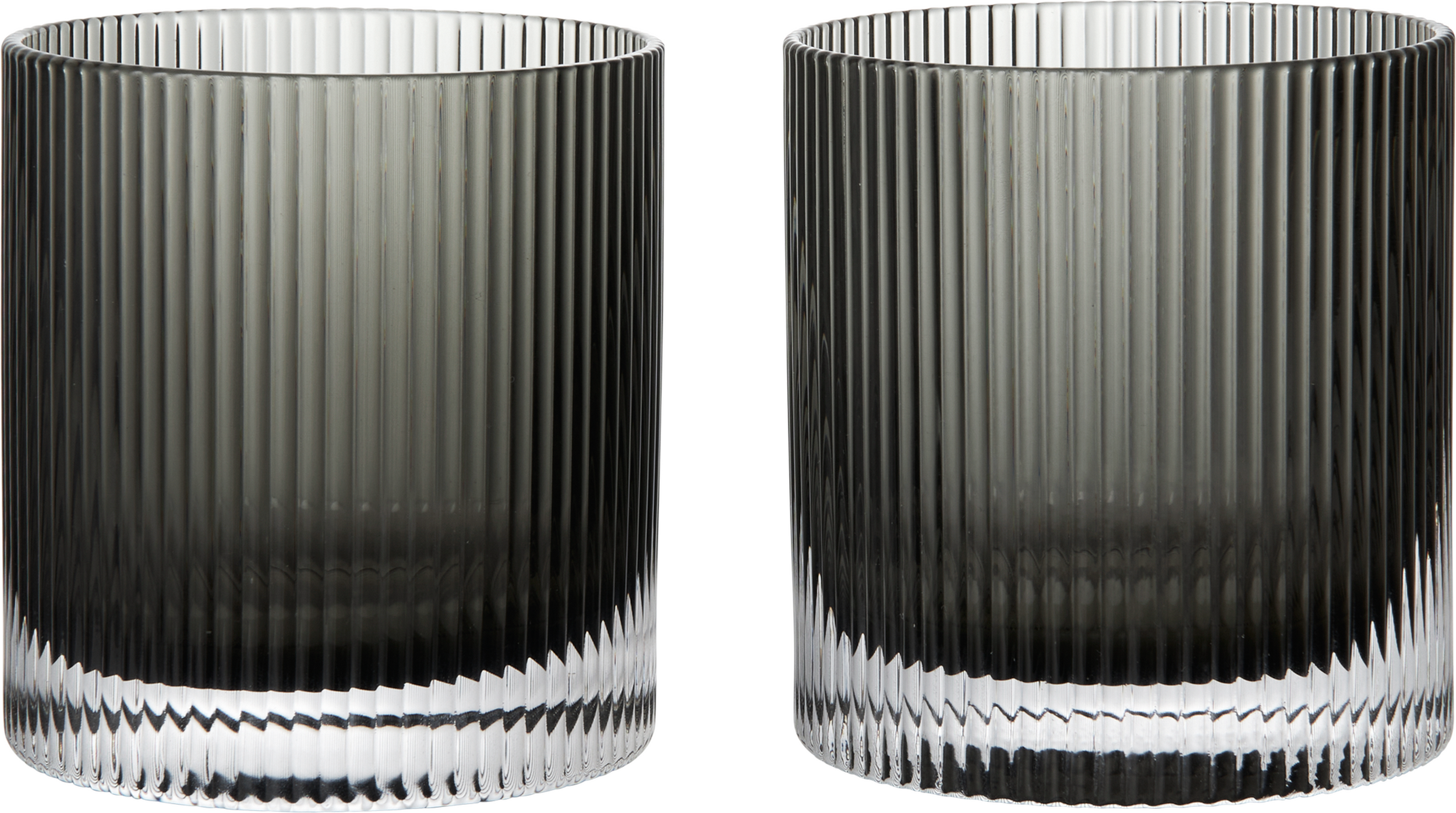 Ripple Tumbler Gläser 250 ml, Rauchgrau, 2 St.