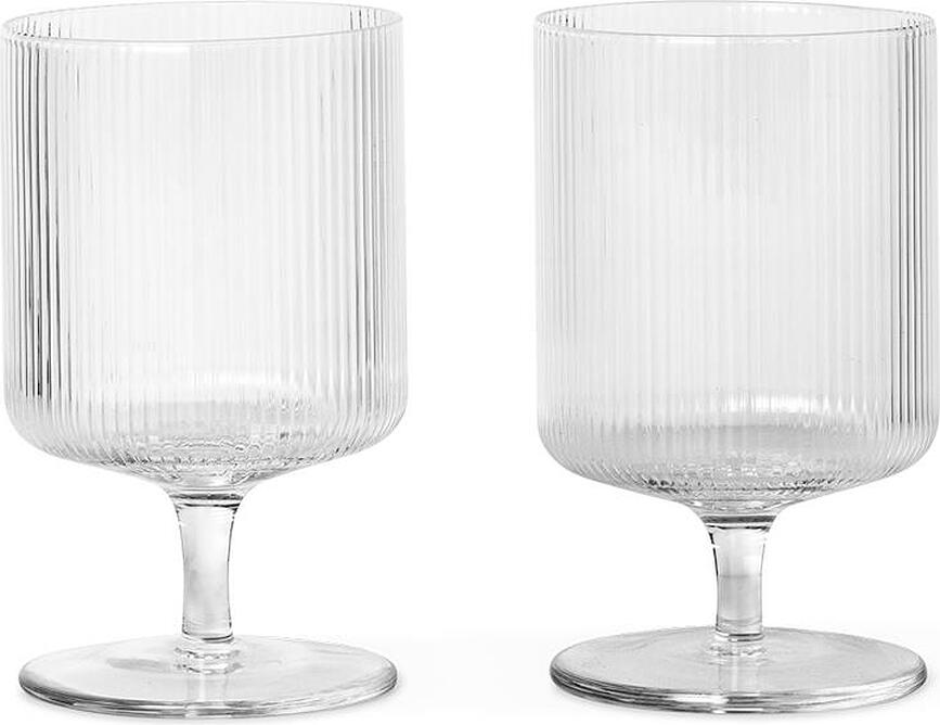 Ripple Verres à vin, transparents, Lot de 2
