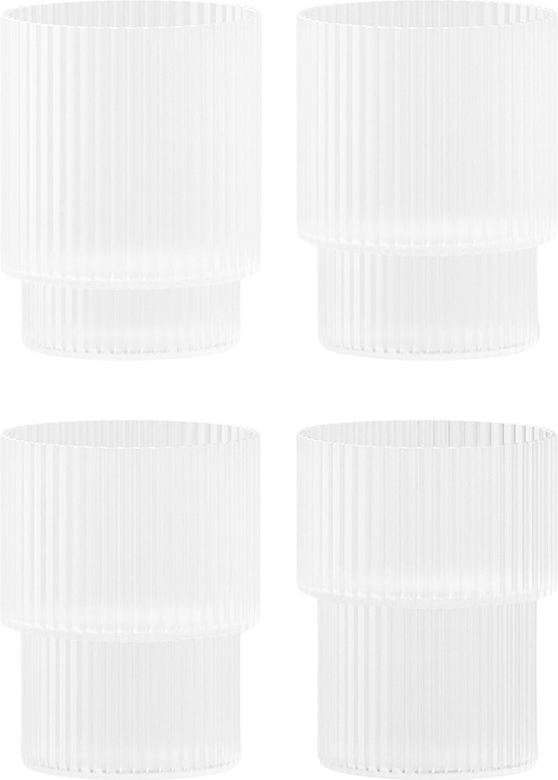 Ripple Verres bas, givrés, Lot de 4