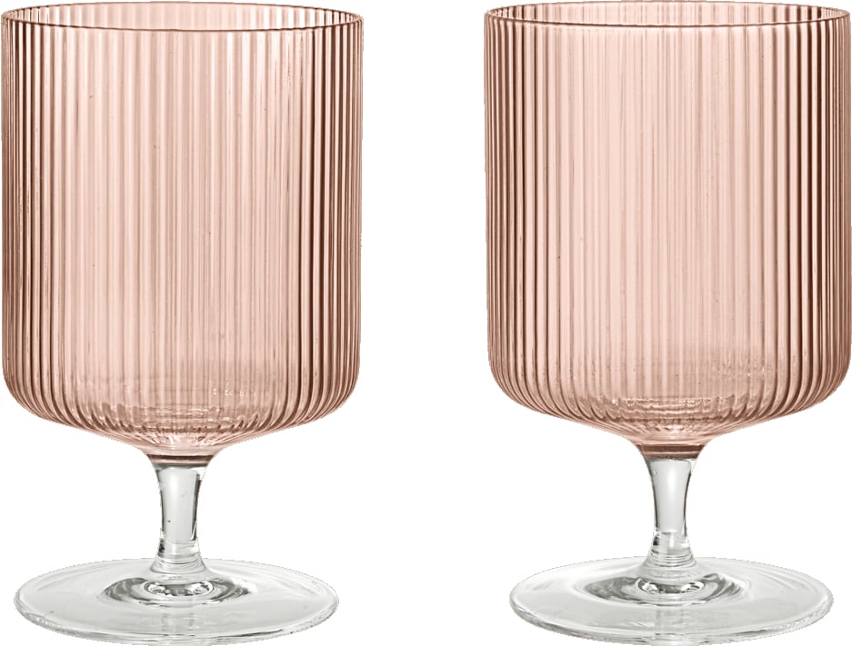 Ripple Weingläser rosa, 2 St.