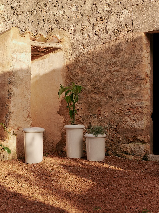 Rollo Pot de Fleurs avec soucoupe 36 cm, blanc