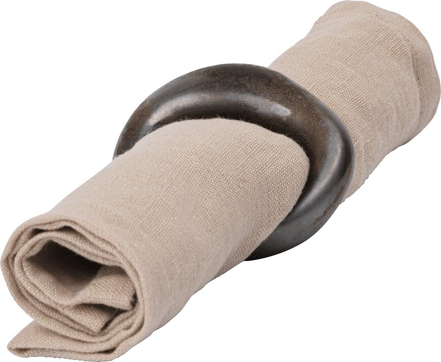 Ronds de serviette Orrith argentés, lot de 4