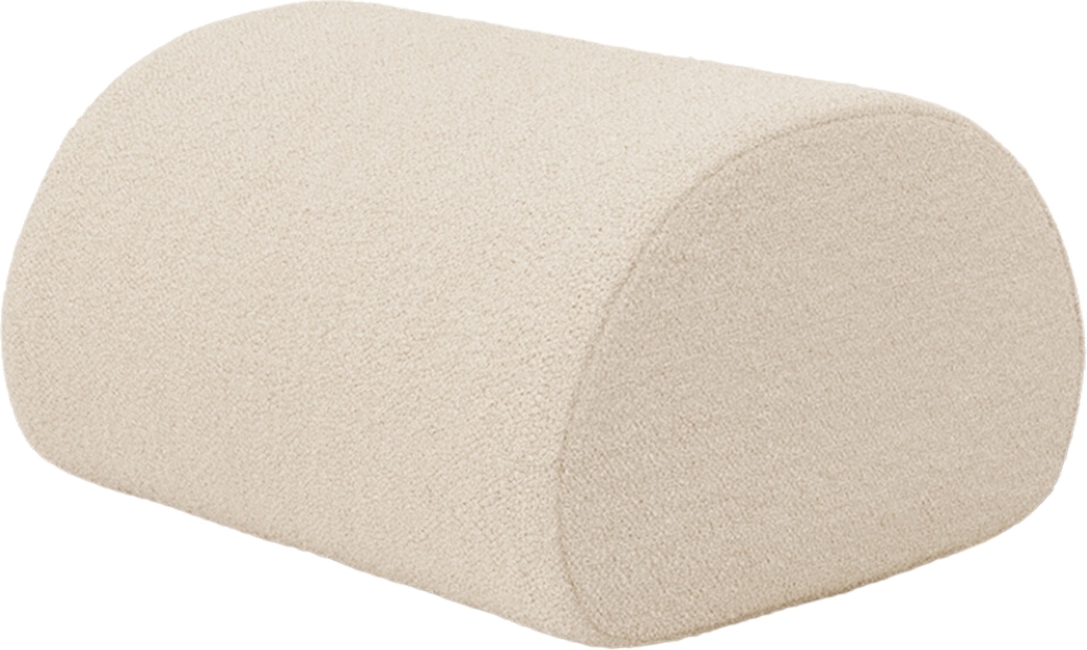 Rouli Bouclé Garten-Pouf gebrochenes Weiß
