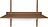 Sector Schreibtisch Dunkles Holz an der Wand montiert