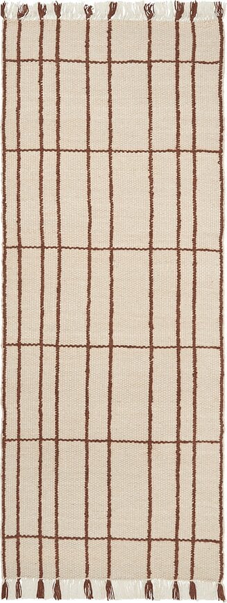 Sen kockás futószőnyeg 80 x 200 cm bézs-barna