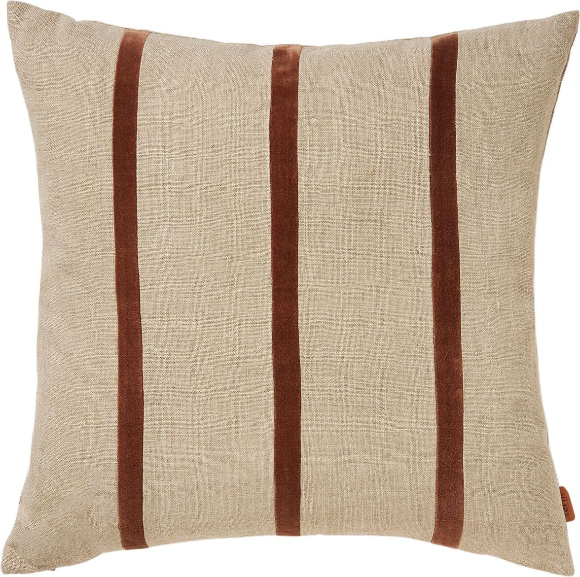 Senti Dekoratives Kissen 50 x 50 cm gestreift dunkelbraun