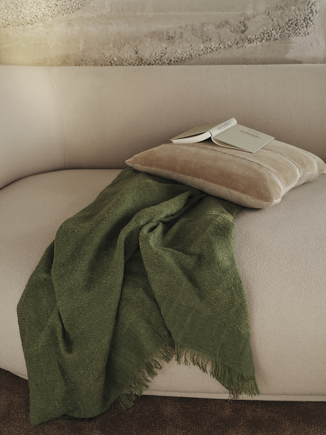 Senti Διακοσμητικό Μαξιλάρι ριγέ, 50 x 50 cm, σκούρο καφέ