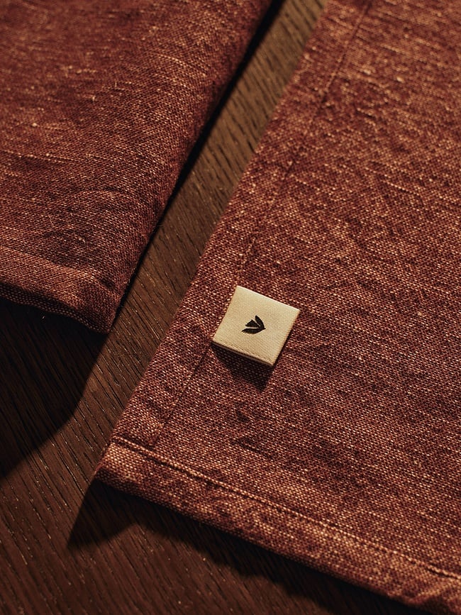 Serviettes de table en tissu Hale 35 x 35 cm, indigo, lot de 4