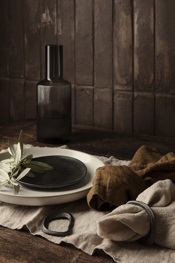 Servilletas de lino Ferm Living, canela, 2 unidades