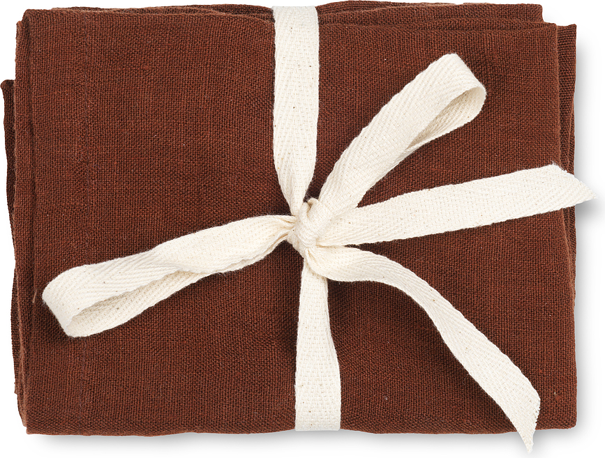 Servilletas de lino Ferm Living, canela, 2 unidades