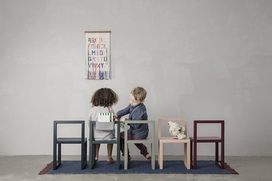Silla Ferm Living Pequeño Arquitecto, gris
