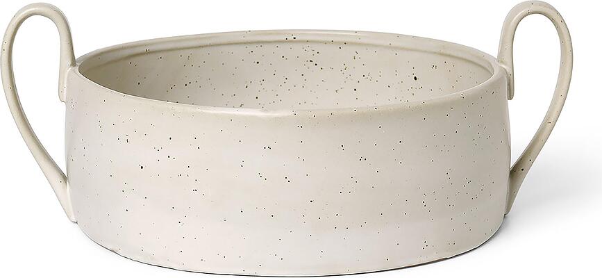 Skål i metal Flow 32,5 cm creme