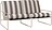 Sofa ogrodowa Desert Stripe podwójna z beżową ramą