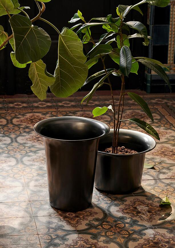 Spun Cache-Pot bas, 37 cm
