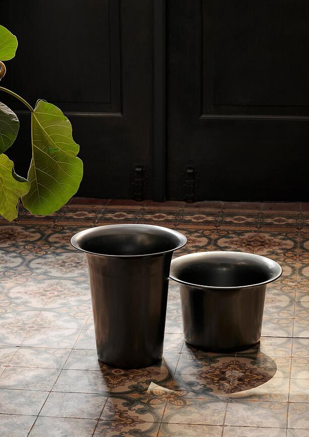 Spun Cache-Pot bas, 37 cm
