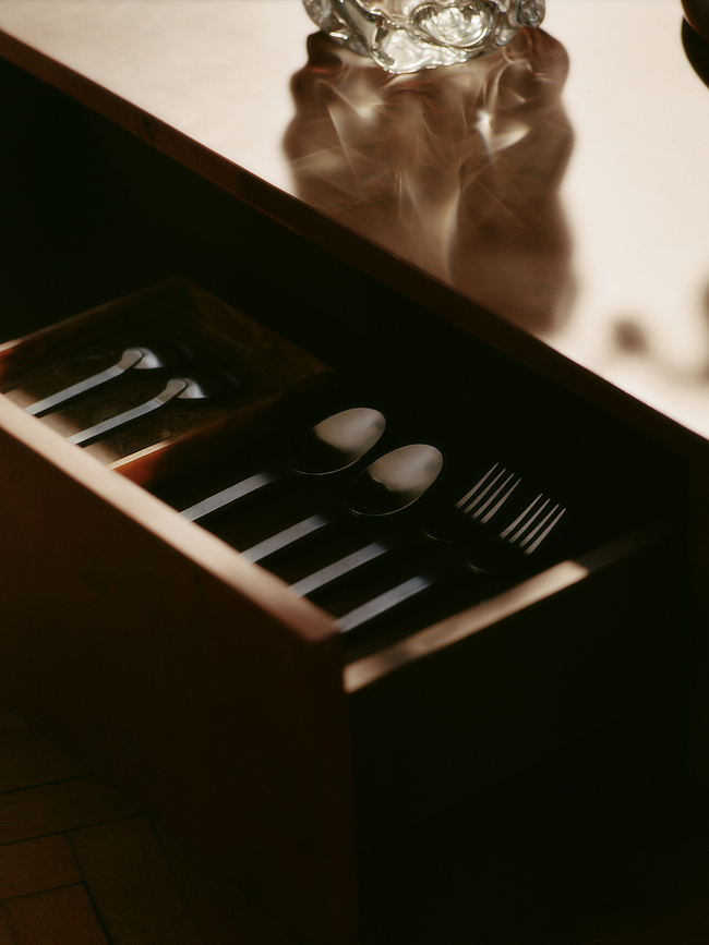 Stelo Set de Couverts, acier brossé, Set 4 pièces