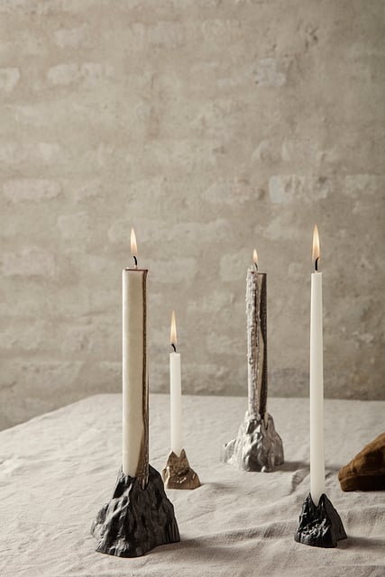 Stone Kerzenständer groß - Ferm Living 1104263160