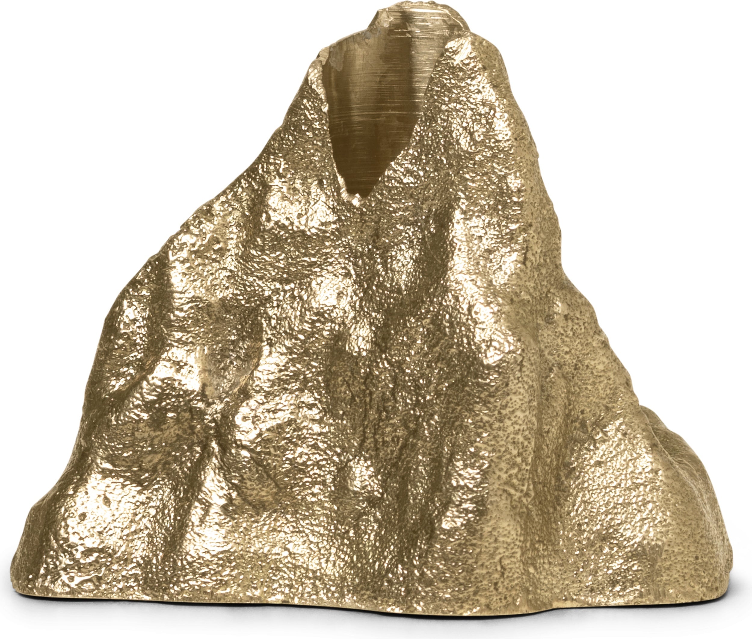 Stone Kerzenständer klein Messing