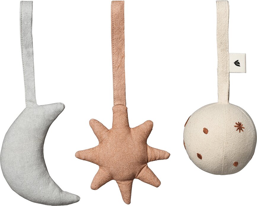 Suspensions sensorielles Skye grise, marron clair et beige, lot de 3