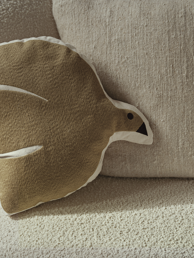 Swif Bird Coussin Décoratif, jaune