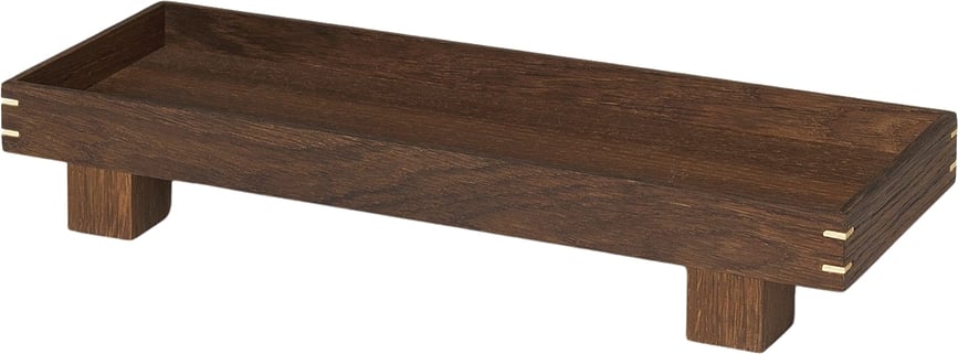 Tác Bon dřevěný 36 cm tmavě hnědý